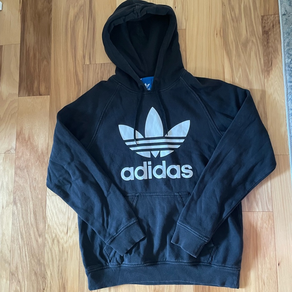 Black adidas trefoil hoodie